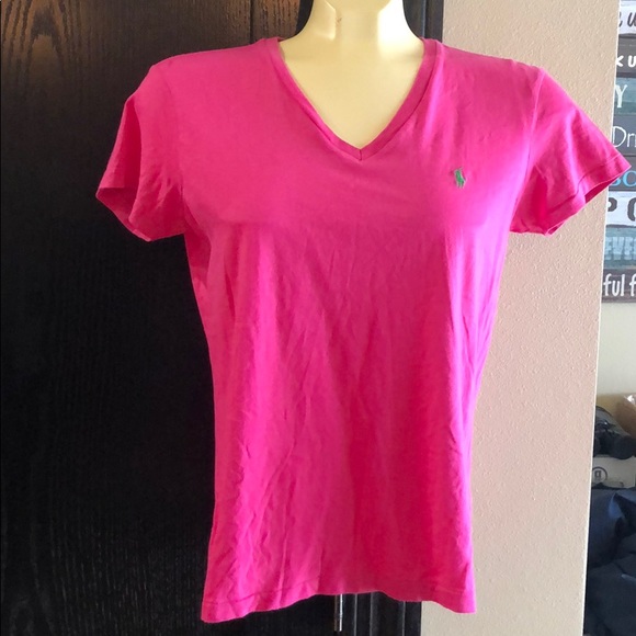 Ralph Lauren Tops - Hot pink V neck